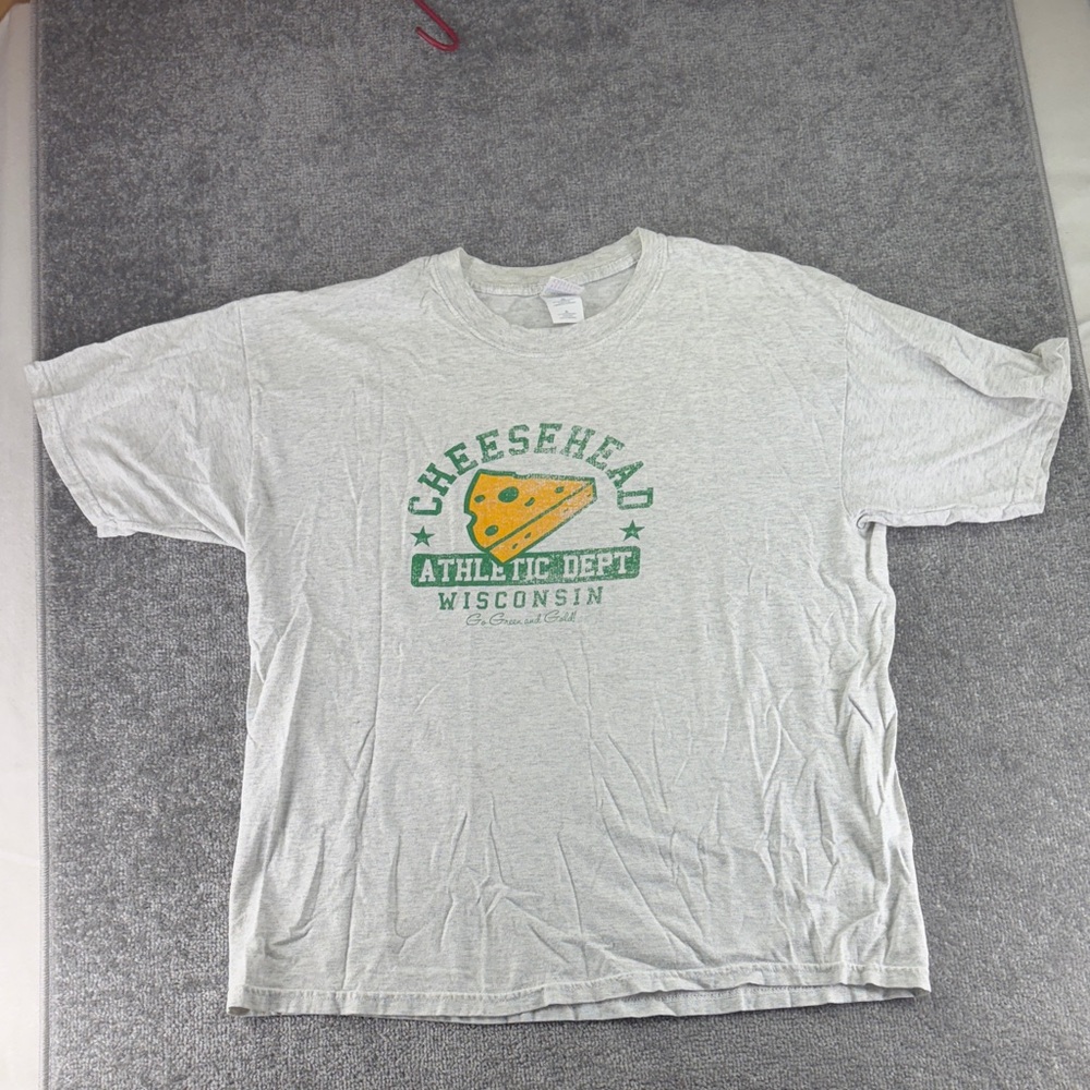 Vintage Greenbay Packers NFL Cheesehead Athletic Dept Short Sleeve Shirt Mens XL
